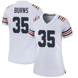 Women's Major Burns Chicago Bears No.35 Game Alternate Classic Jersey - White