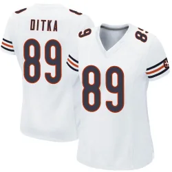 Women's Mike Ditka Chicago Bears No.89 Game Jersey - White