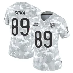 Women's Mike Ditka Chicago Bears No.89 Limited 2024 Salute to Service Jersey - Arctic Camo