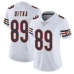 Women's Mike Ditka Chicago Bears No.89 Limited Vapor Untouchable Jersey - White