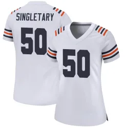 Women's Mike Singletary Chicago Bears No.50 Game Alternate Classic Jersey - White
