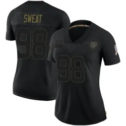 Women's Montez Sweat Chicago Bears No.98 Limited 2020 Salute To Service Jersey - Black
