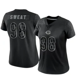 Women's Montez Sweat Chicago Bears No.98 Limited Reflective Jersey - Black