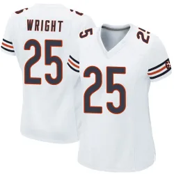 Women's Nahshon Wright Chicago Bears No.25 Game Jersey - White