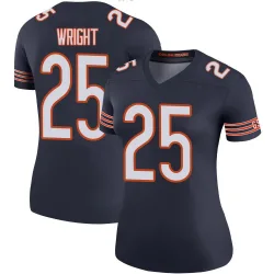 Women's Nahshon Wright Chicago Bears No.25 Legend Color Rush Jersey - Navy