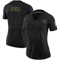 Women's Noah Sewell Chicago Bears No.44 Limited 2020 Salute To Service Jersey - Black