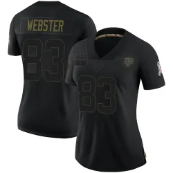 Women's Nsimba Webster Chicago Bears No.83 Limited 2020 Salute To Service Jersey - Black