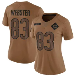 Women's Nsimba Webster Chicago Bears No.83 Limited 2023 Salute To Service Jersey - Brown
