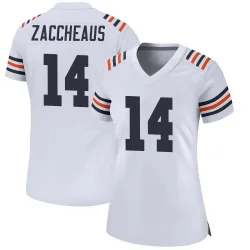 Women's Olamide Zaccheaus Chicago Bears No.14 Game Alternate Classic Jersey - White