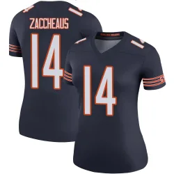 Women's Olamide Zaccheaus Chicago Bears No.14 Legend Color Rush Jersey - Navy