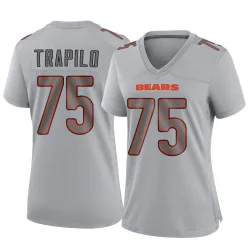 Women's Ozzy Trapilo Chicago Bears No.75 Game Atmosphere Fashion Jersey - Gray