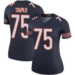 Women's Ozzy Trapilo Chicago Bears No.75 Legend Color Rush Jersey - Navy