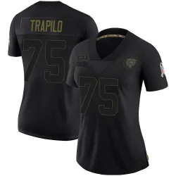 Women's Ozzy Trapilo Chicago Bears No.75 Limited 2020 Salute To Service Jersey - Black