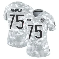 Women's Ozzy Trapilo Chicago Bears No.75 Limited 2024 Salute to Service Jersey - Arctic Camo
