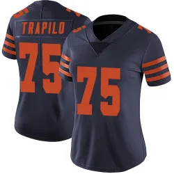 Women's Ozzy Trapilo Chicago Bears No.75 Limited Alternate Vapor Untouchable Jersey - Navy Blue
