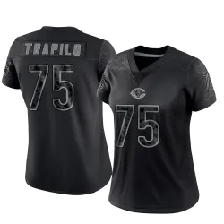 Women's Ozzy Trapilo Chicago Bears No.75 Limited Reflective Jersey - Black