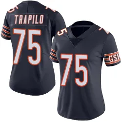 Women's Ozzy Trapilo Chicago Bears No.75 Limited Team Color Vapor Untouchable Jersey - Navy