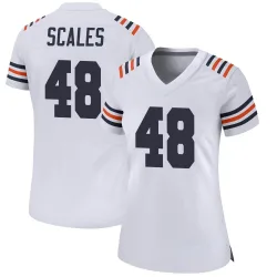 Women's Patrick Scales Chicago Bears No.48 Game Alternate Classic Jersey - White