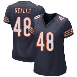 Women's Patrick Scales Chicago Bears No.48 Game Team Color Jersey - Navy