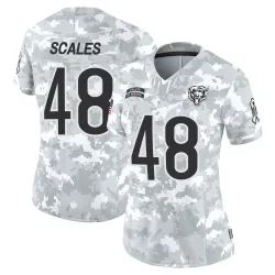 Women's Patrick Scales Chicago Bears No.48 Limited 2024 Salute to Service Jersey - Arctic Camo