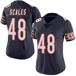 Women's Patrick Scales Chicago Bears No.48 Limited Team Color Vapor Untouchable Jersey - Navy