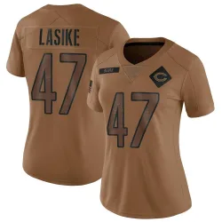 Women's Paul Lasike Chicago Bears No.47 Limited 2023 Salute To Service Jersey - Brown