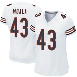 Women's Paul Moala Chicago Bears No.43 Game Jersey - White