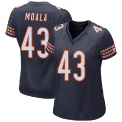 Women's Paul Moala Chicago Bears No.43 Game Team Color Jersey - Navy