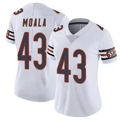 Women's Paul Moala Chicago Bears No.43 Limited Vapor Untouchable Jersey - White