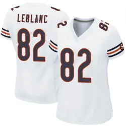 Women's Peter LeBlanc Chicago Bears No.82 Game Jersey - White
