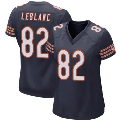 Women's Peter LeBlanc Chicago Bears No.82 Game Team Color Jersey - Navy