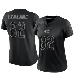Women's Peter LeBlanc Chicago Bears No.82 Limited Reflective Jersey - Black