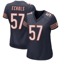 Women's Power Echols Chicago Bears No.57 Game Team Color Jersey - Navy