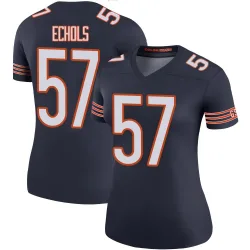 Women's Power Echols Chicago Bears No.57 Legend Color Rush Jersey - Navy