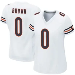 Women's Reggie Brown Chicago Bears No.0 Game Jersey - White