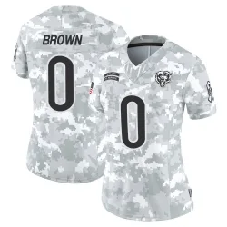 Women's Reggie Brown Chicago Bears No.0 Limited 2024 Salute to Service Jersey - Arctic Camo