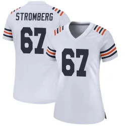 Women's Ricky Stromberg Chicago Bears No.67 Game Alternate Classic Jersey - White