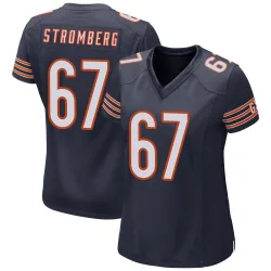 Women's Ricky Stromberg Chicago Bears No.67 Game Team Color Jersey - Navy