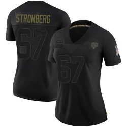 Women's Ricky Stromberg Chicago Bears No.67 Limited 2020 Salute To Service Jersey - Black
