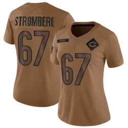 Women's Ricky Stromberg Chicago Bears No.67 Limited 2023 Salute To Service Jersey - Brown