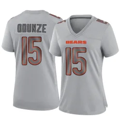 Women's Rome Odunze Chicago Bears No.15 Game Atmosphere Fashion Jersey - Gray