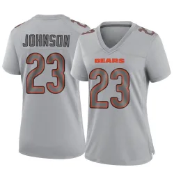 Women's Roschon Johnson Chicago Bears No.23 Game Atmosphere Fashion Jersey - Gray