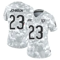 Women's Roschon Johnson Chicago Bears No.23 Limited 2024 Salute to Service Jersey - Arctic Camo