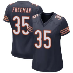 Women's Royce Freeman Chicago Bears No.35 Game Team Color Jersey - Navy