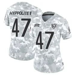 Women's Ruben Hyppolite II Chicago Bears No.47 Limited 2024 Salute to Service Jersey - Arctic Camo