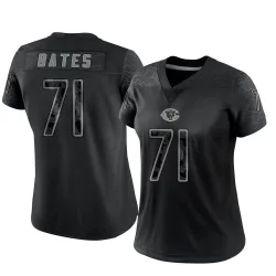 Women's Ryan Bates Chicago Bears No.71 Limited Reflective Jersey - Black