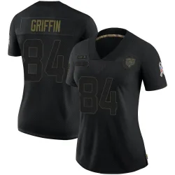 Women's Ryan Griffin Chicago Bears No.84 Limited 2020 Salute To Service Jersey - Black