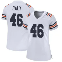 Women's Scott Daly Chicago Bears No.46 Game Alternate Classic Jersey - White