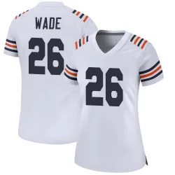 Women's Shaun Wade Chicago Bears No.26 Game Alternate Classic Jersey - White