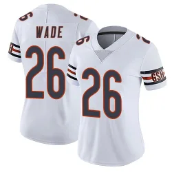 Women's Shaun Wade Chicago Bears No.26 Limited Vapor Untouchable Jersey - White